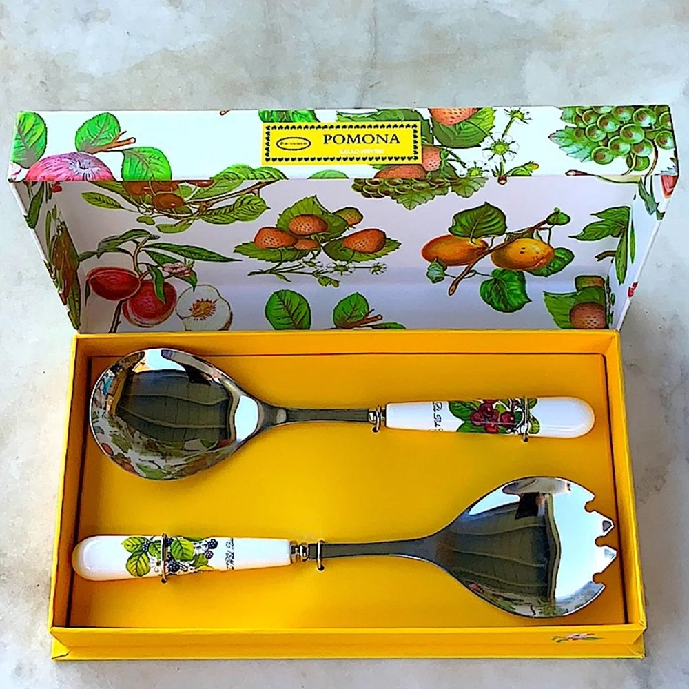 PORTMEIRION POMONA SALAD SERVERS SET OF 2